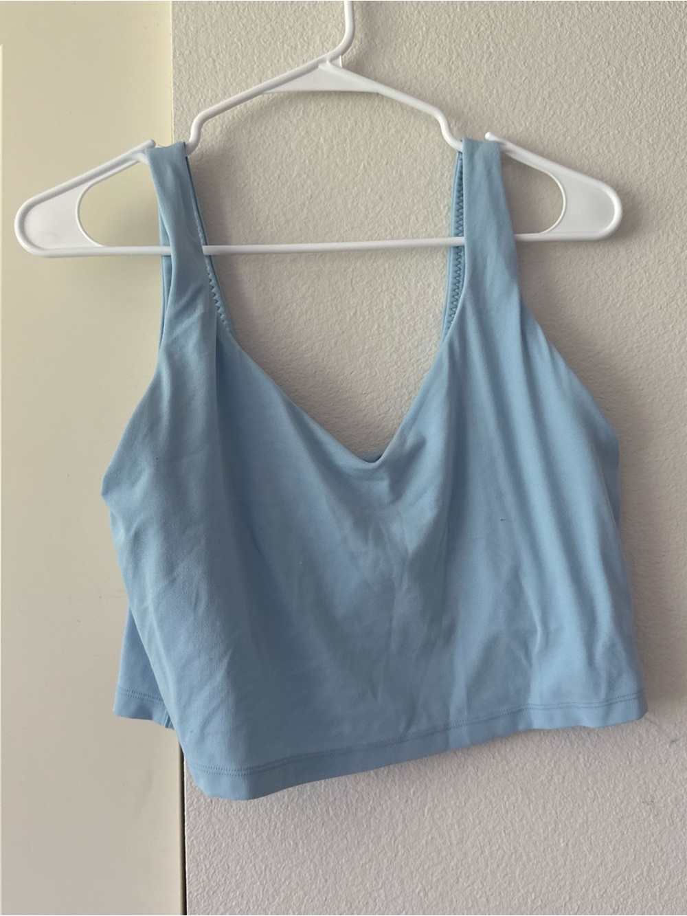 aerie Sky Blue V-Neck Cropped Tank Bralette